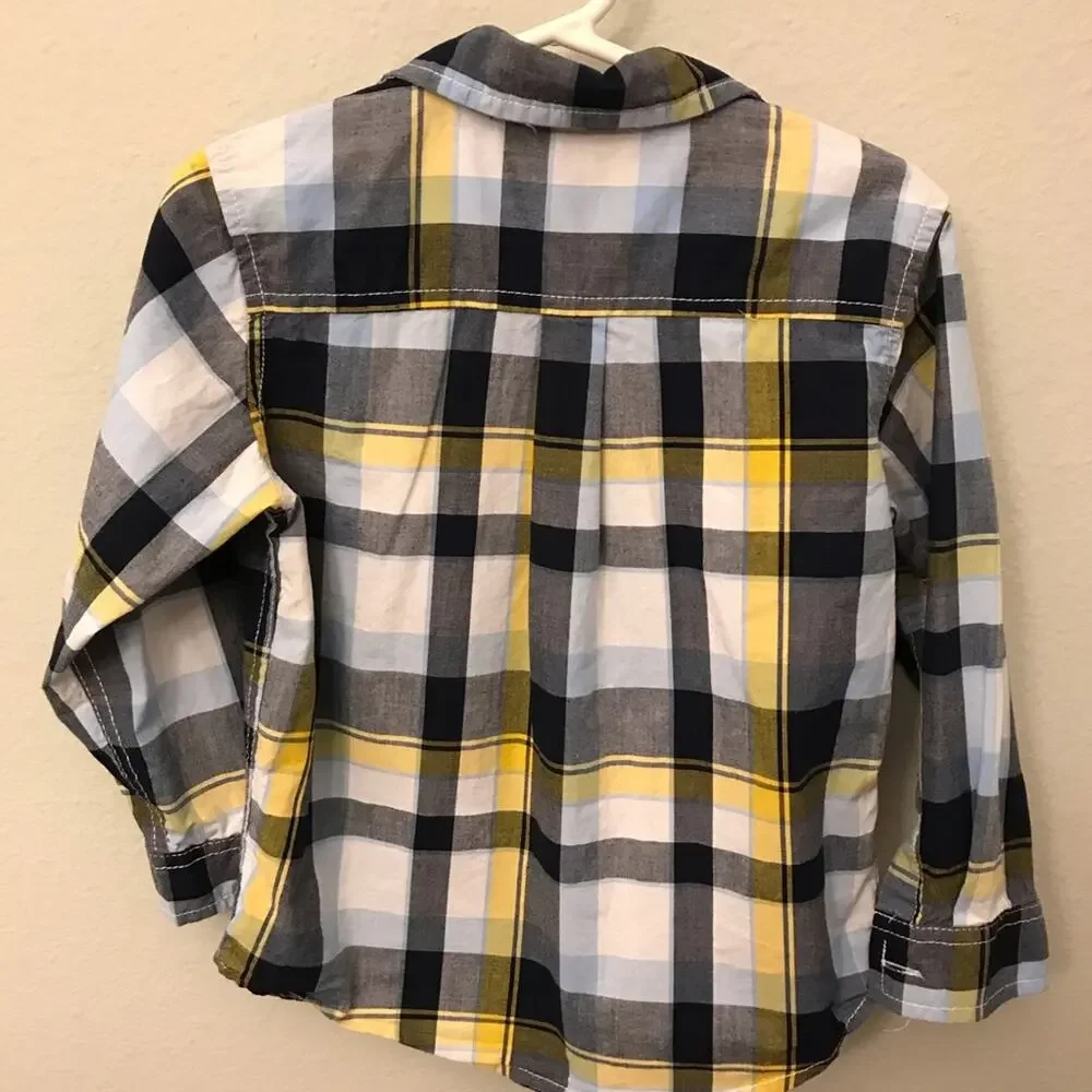 Gymboree plaid button
